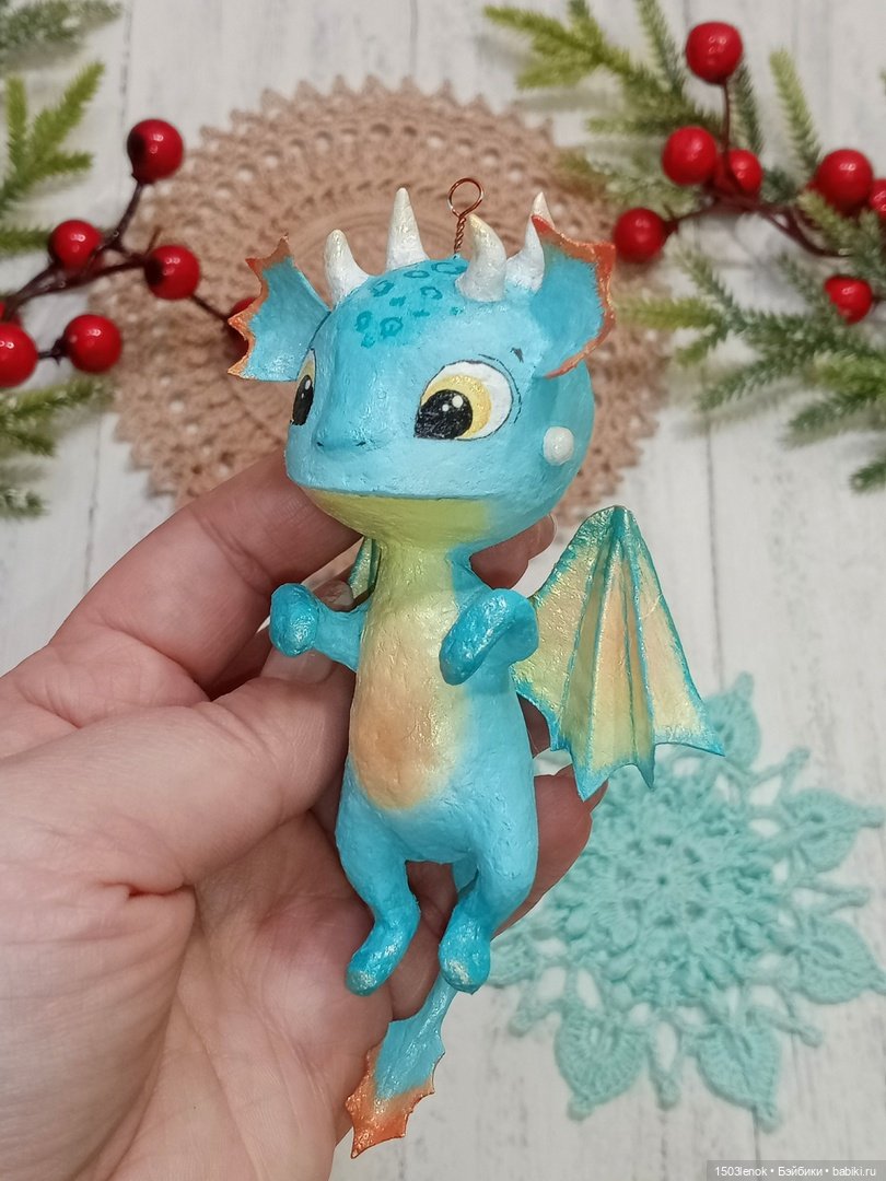 Ещё один дракоша — Лепка авторских игрушек и папье (фото 4)