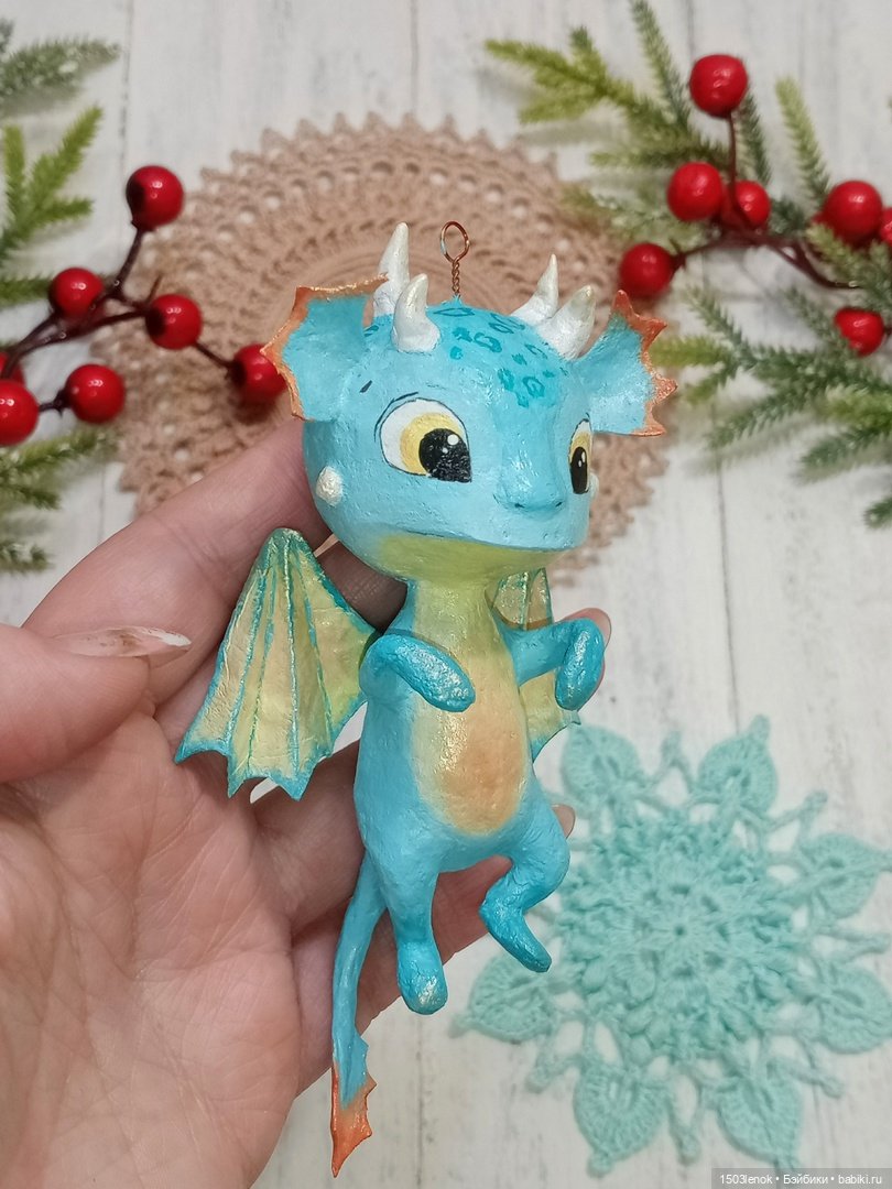 Ещё один дракоша — Лепка авторских игрушек и папье (фото 3)
