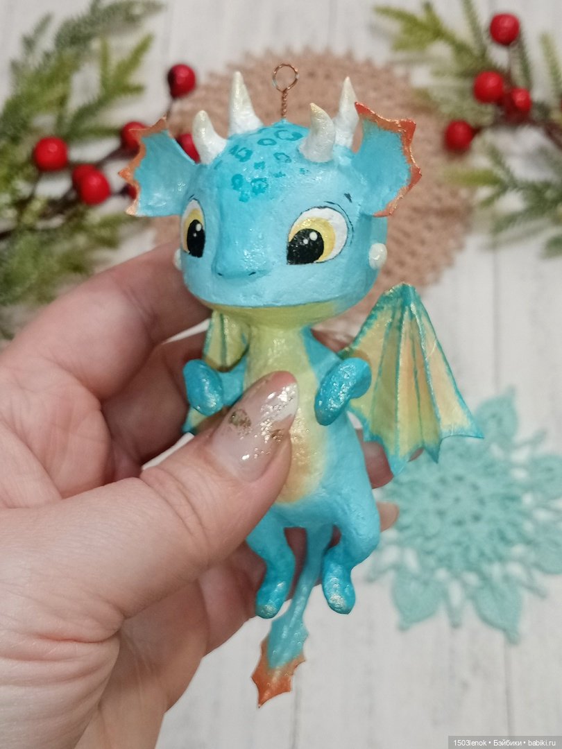 Ещё один дракоша — Лепка авторских игрушек и папье (фото 10)