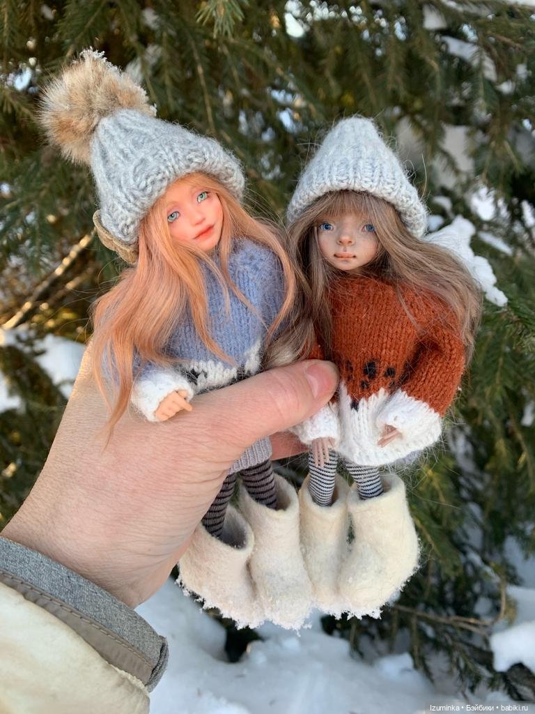 Авторские куклы Жу и Пики за городом