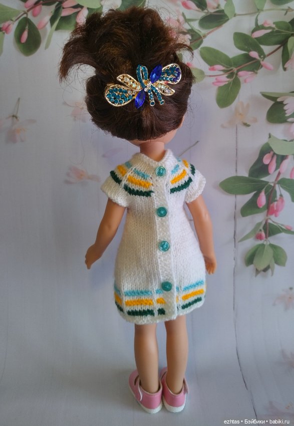 Вязаное платье в полосочку (фото 10)