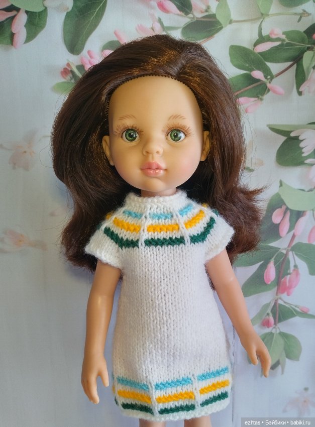 Вязаное платье в полосочку (фото 8)