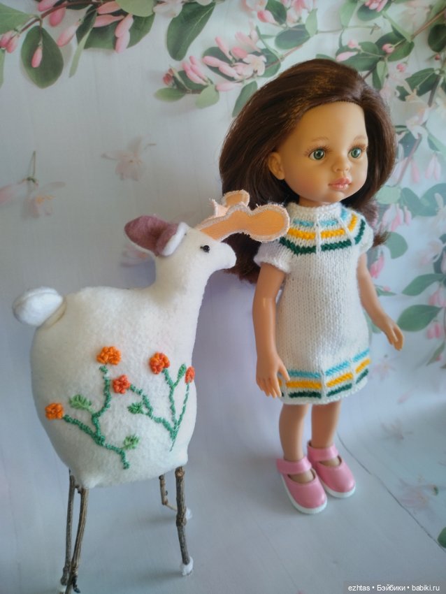 Вязаное платье в полосочку (фото 7)