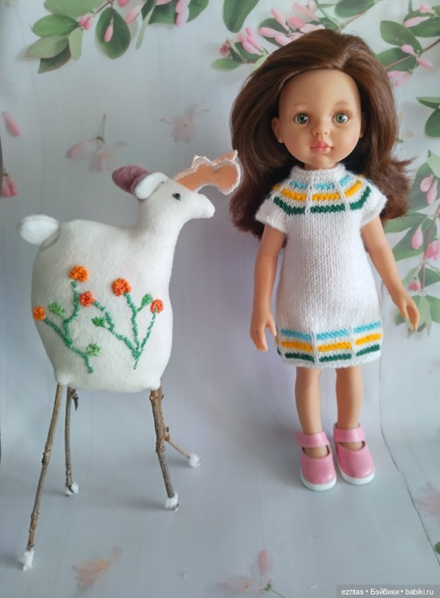 Вязаное платье в полосочку (фото 5)