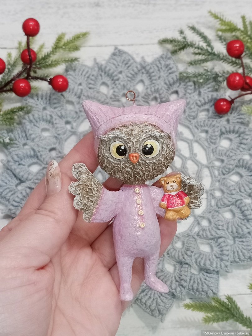 Совиные детки — Лепка авторских игрушек и папье (фото 2)