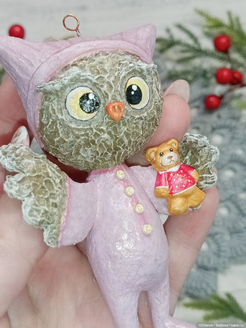 Совиные детки — Лепка авторских игрушек и папье (фото 7)