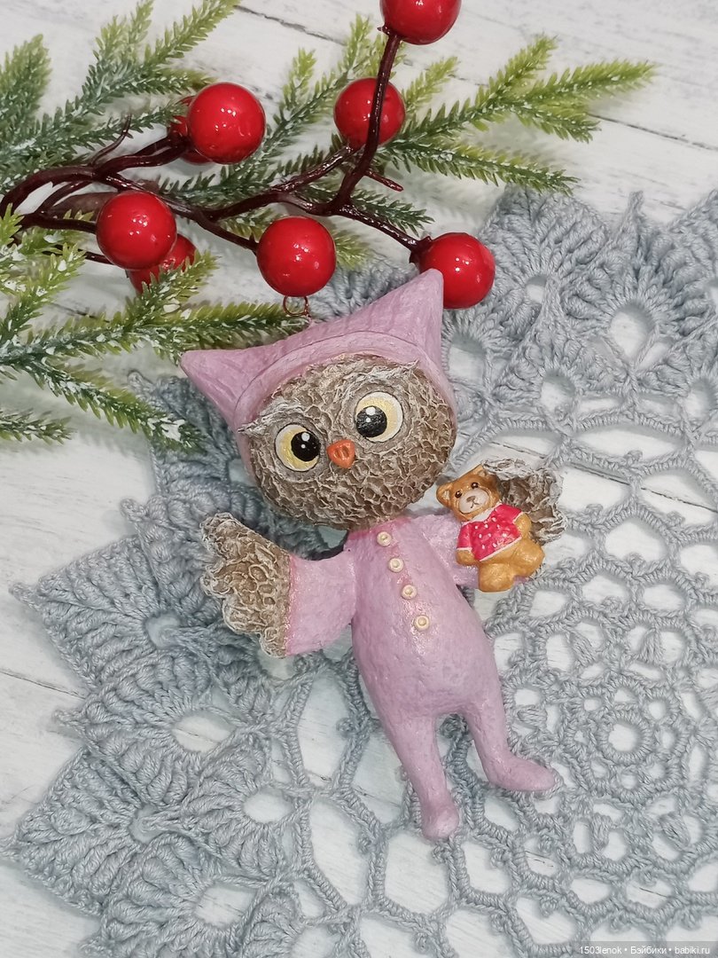 Совиные детки — Лепка авторских игрушек и папье