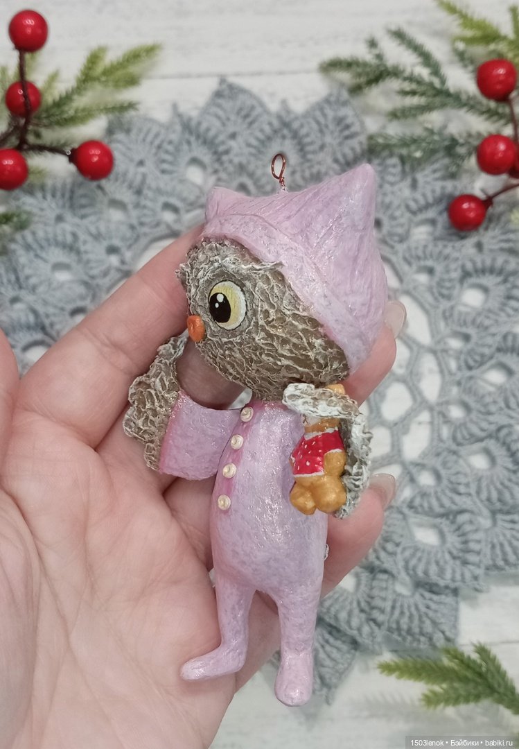 Совиные детки — Лепка авторских игрушек и папье (фото 6)