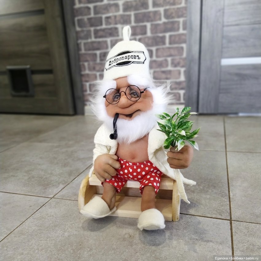 Банщик композиция — Куклы из капрона и чулочной техники: авторские игрушки (фото 2)