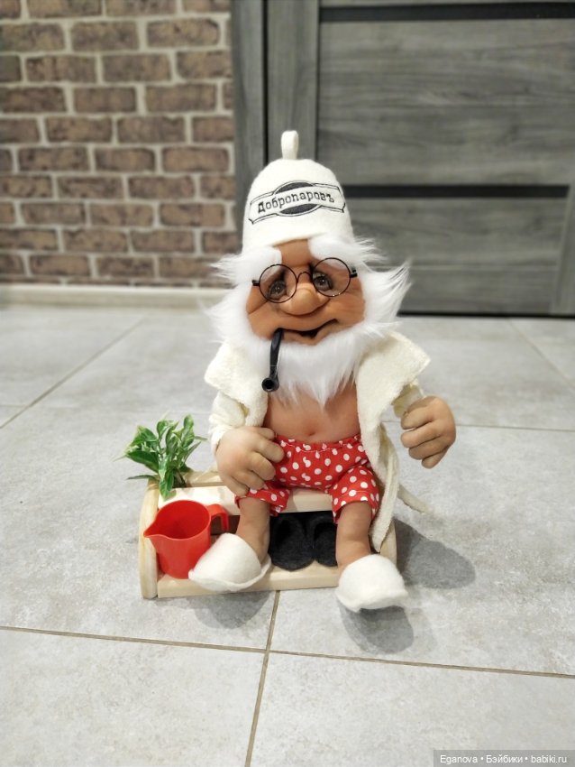 Банщик композиция — Куклы из капрона и чулочной техники: авторские игрушки (фото 3)