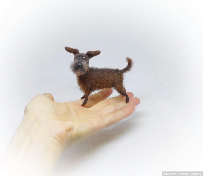 Пёс Бобик — Валяные игрушки из шерсти: сухое валяние (фото 6)