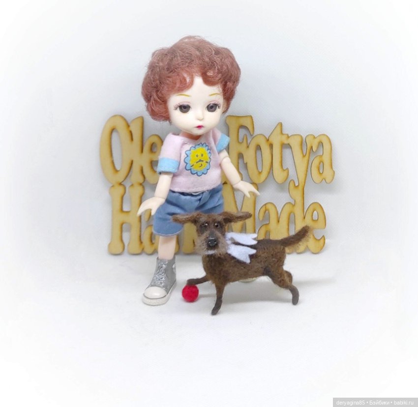 Пёс Тузик — Валяные игрушки из шерсти: сухое валяние (фото 2)