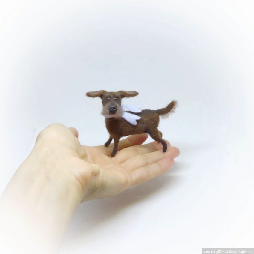 Пёс Тузик — Валяные игрушки из шерсти: сухое валяние (фото 6)