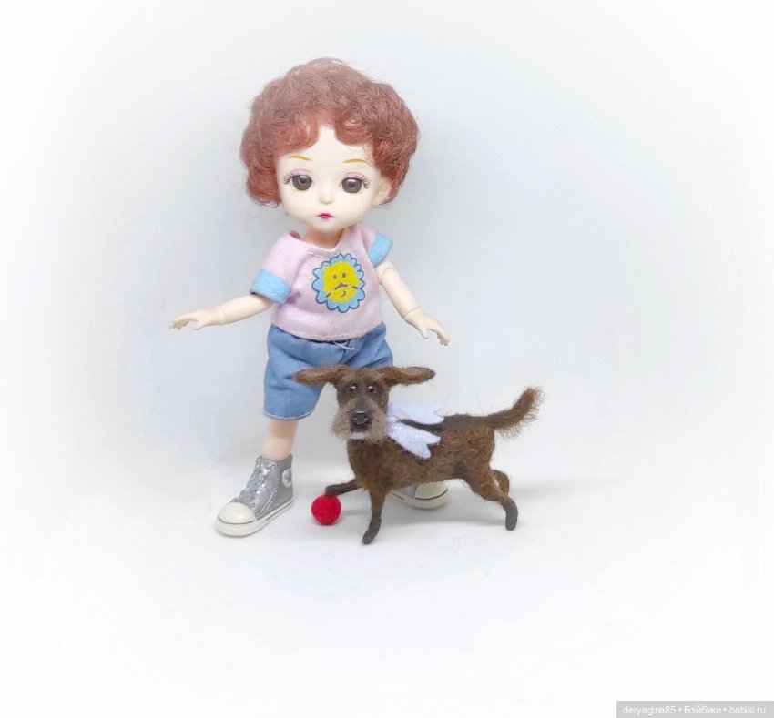 Пёс Тузик — Валяные игрушки из шерсти: сухое валяние (фото 7)