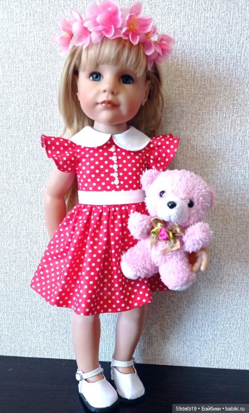 Выкройка круглого воротничка для кукол ГОТЦ 48-50 см - два варианта