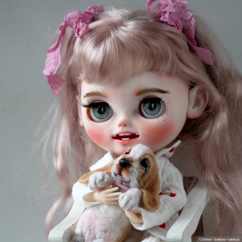 Девочка и щенок — ООАК и репейнт игровых кукол: Bratz (фото 8)