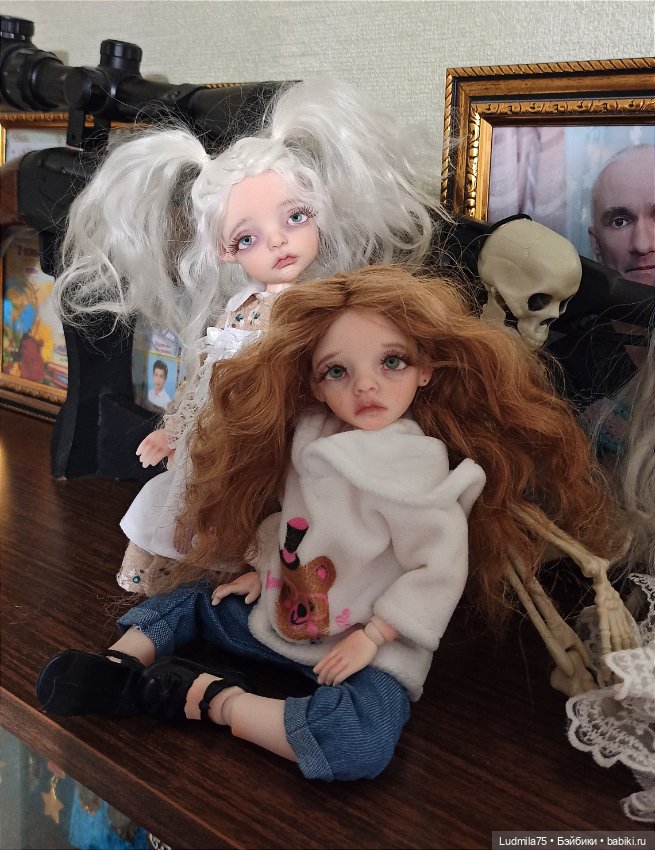 Две девочки — Лепка авторских кукол: полимерная глина (фото 2)