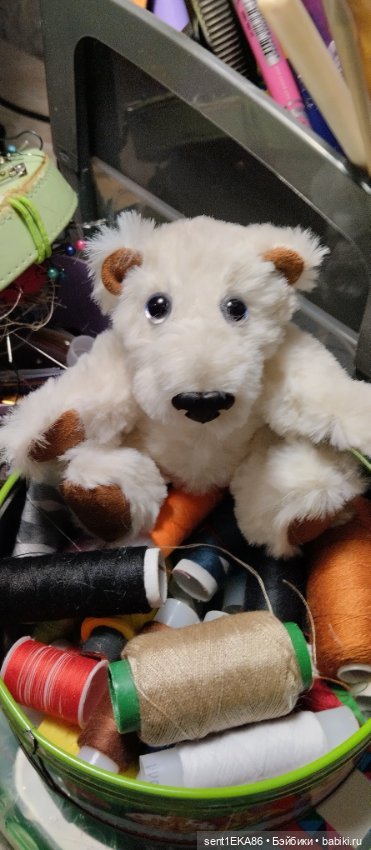 Белый медвежонок — Текстильные игрушки и примитивы: кофейные (фото 3)