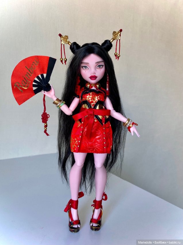 Девушка азиатка — ООАК Monster High и Ever After High: репейнт (фото 2)