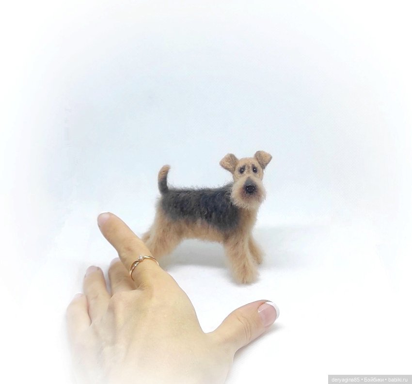 Эрдельтерьер — Валяные игрушки из шерсти: сухое валяние (фото 4)