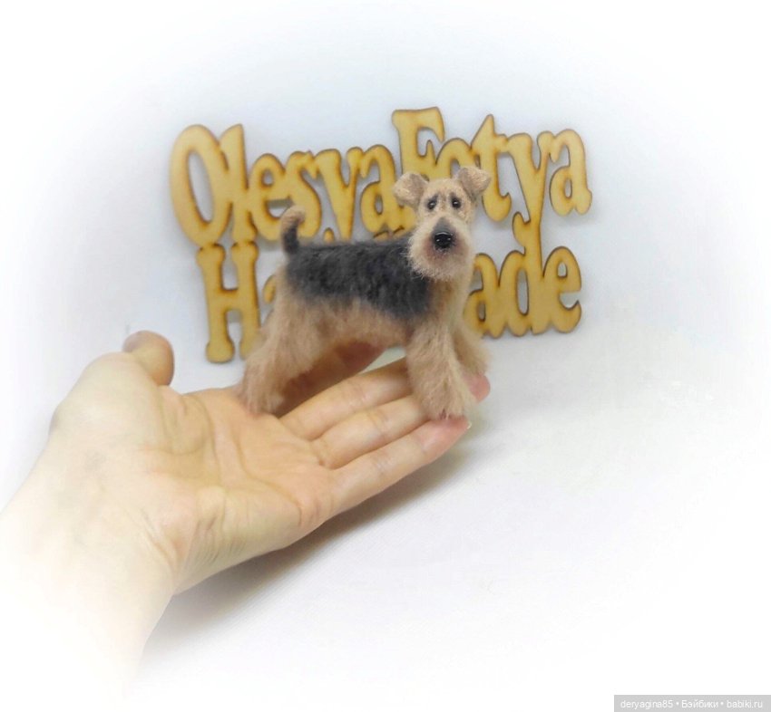 Эрдельтерьер — Валяные игрушки из шерсти: сухое валяние (фото 9)