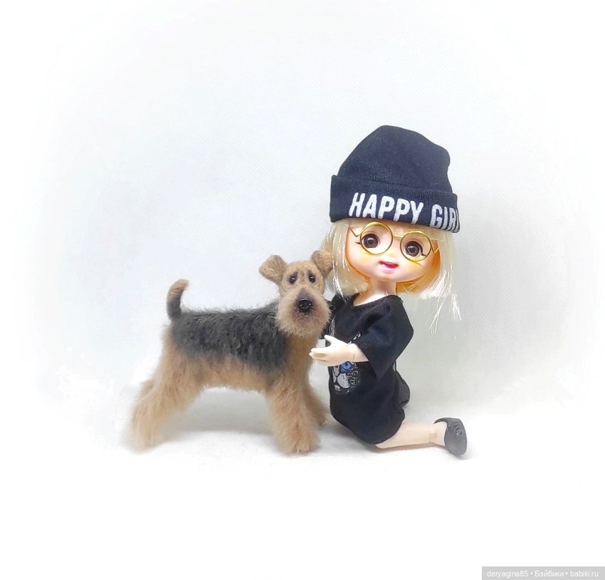 Эрдельтерьер — Валяные игрушки из шерсти: сухое валяние (фото 7)