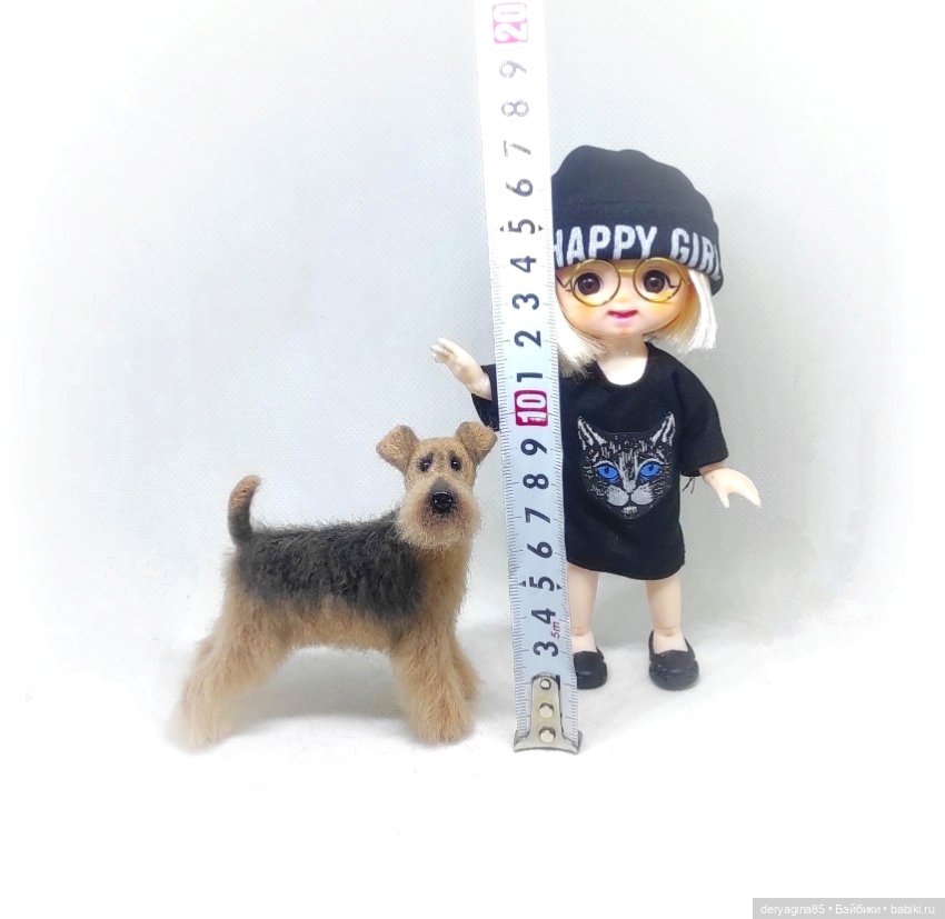 Эрдельтерьер — Валяные игрушки из шерсти: сухое валяние