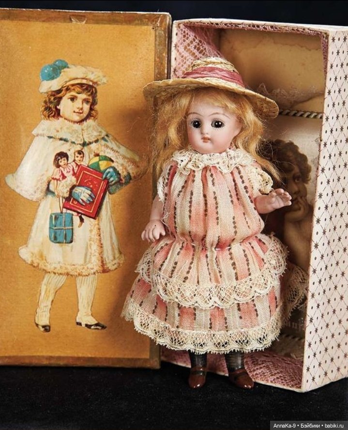 Любовь к простым платьям — Антикварные куклы Mignonette (Миньонетта): карманные