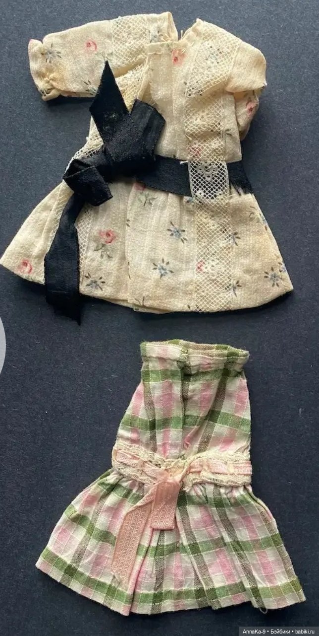 Любовь к простым платьям — Антикварные куклы Mignonette (Миньонетта): карманные