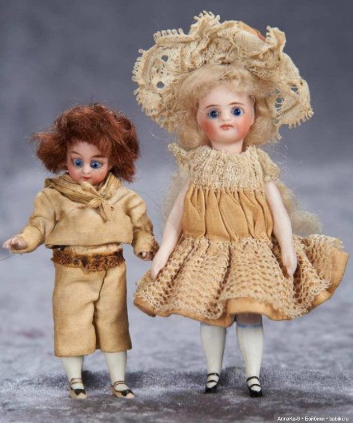 Любовь к простым платьям — Антикварные куклы Mignonette (Миньонетта): карманные