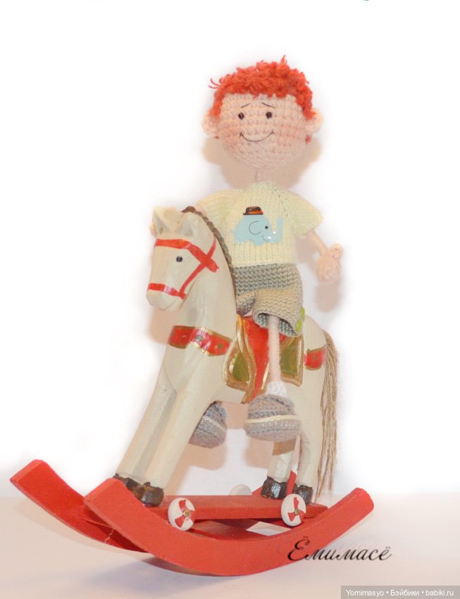 Тёма, Динкин братик — Авторские вязаные куклы: интерьерные (фото 3)