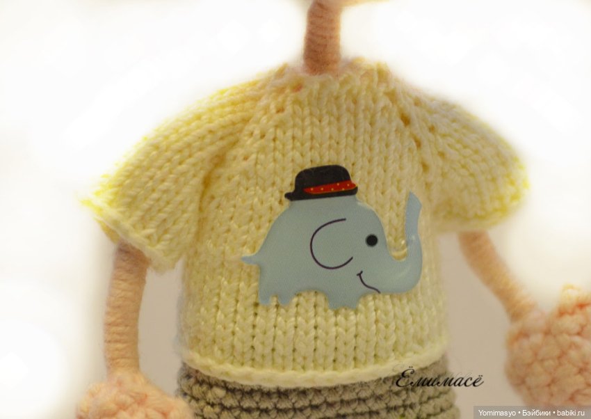 Тёма, Динкин братик — Авторские вязаные куклы: интерьерные (фото 6)