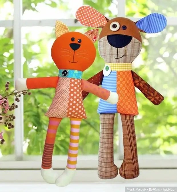 Котики и Собачки — Текстильные игрушки и примитивы: кофейные