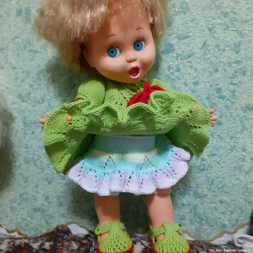 Платье на фейсинку — Одежда и обувь для кукол своими руками: фото (фото 8)