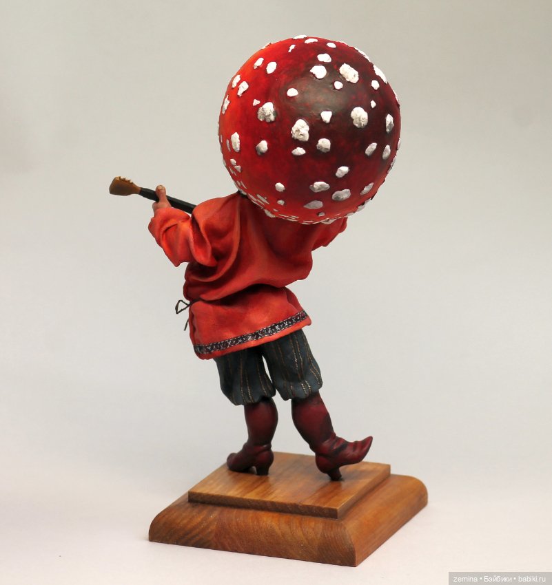 Мухоморчик с балалайкой — Лепка авторских кукол: полимерная глина (фото 5)