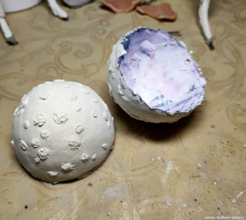 Мухоморчики - девочка и мальчик. Процесс создания (фото 3)