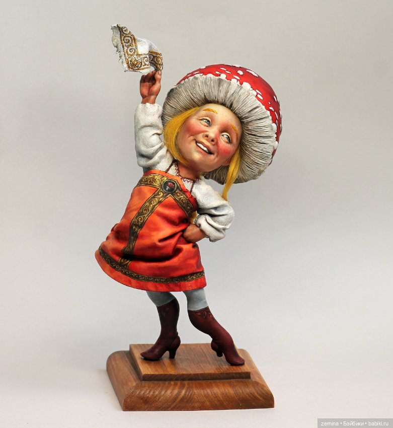 Мухоморчик-девочка — Лепка авторских кукол: полимерная глина (фото 2)