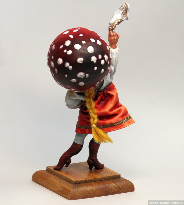 Мухоморчик-девочка — Лепка авторских кукол: полимерная глина (фото 6)