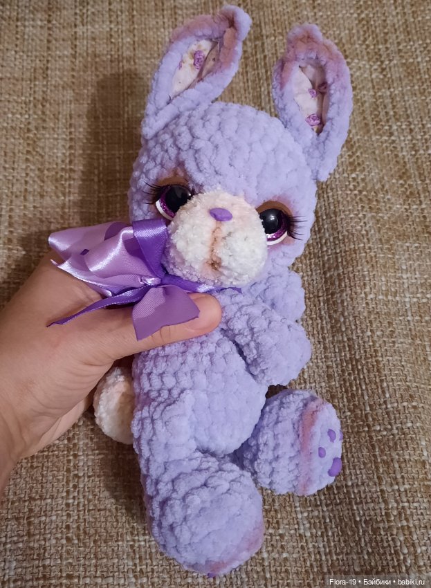 Зайка Лавандик — Вязаные игрушки и амигуруми: крючком (фото 7)