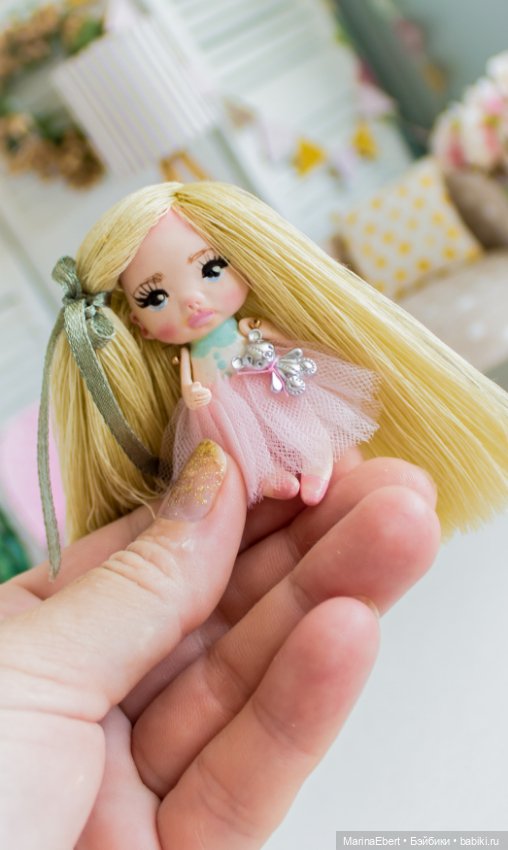 ⭐⭐⭐Кукла — брошь Эмми⭐⭐⭐ — Авторские миниатюрные куклы: лепка (фото 10)