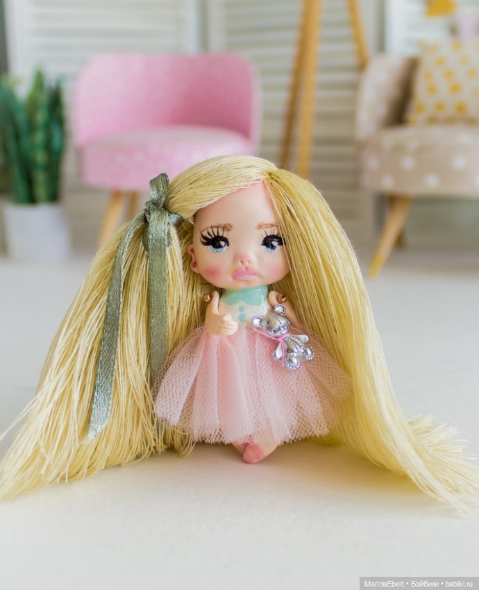 ⭐⭐⭐Кукла — брошь Эмми⭐⭐⭐ — Авторские миниатюрные куклы: лепка (фото 4)