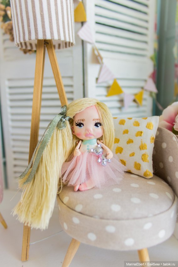 ⭐⭐⭐Кукла — брошь Эмми⭐⭐⭐ — Авторские миниатюрные куклы: лепка (фото 9)