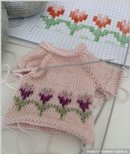 Весенне - летние жаккарды: фрукты, цветочки, мотылёчки (фото 7)