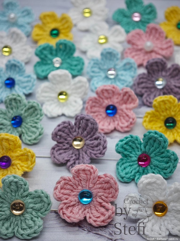 Брошечки к 8 марта — Вязаные игрушки и амигуруми: крючком (фото 6)