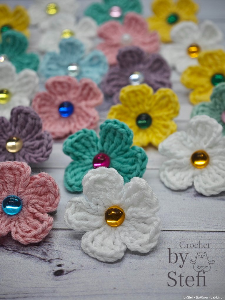 Брошечки к 8 марта — Вязаные игрушки и амигуруми: крючком (фото 5)