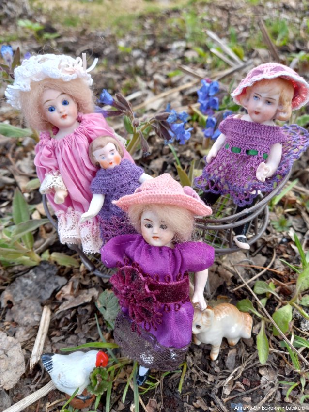 В весеннем лесу — Антикварные куклы Mignonette (Миньонетта): карманные
