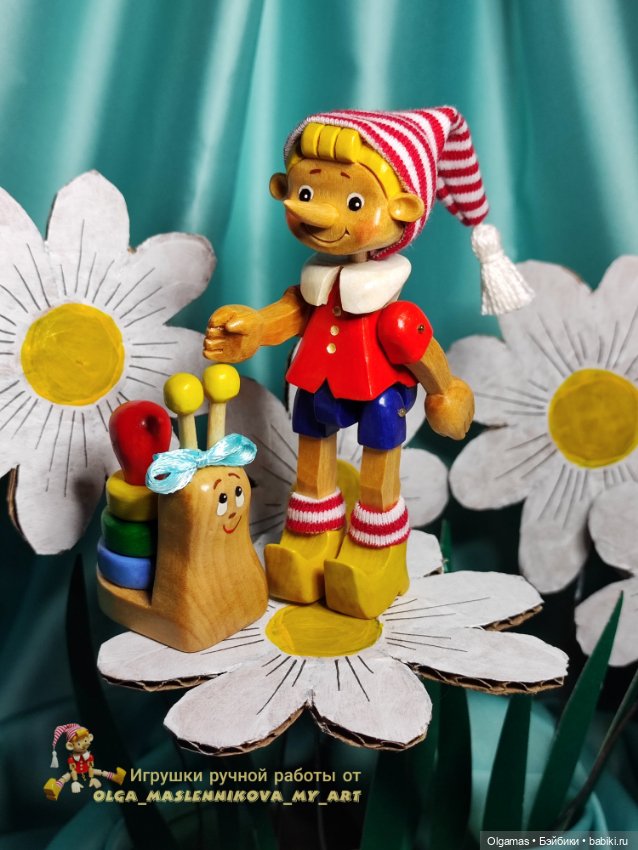 Буратинка и компания — Авторские игрушки из дерева: резьба (фото 8)