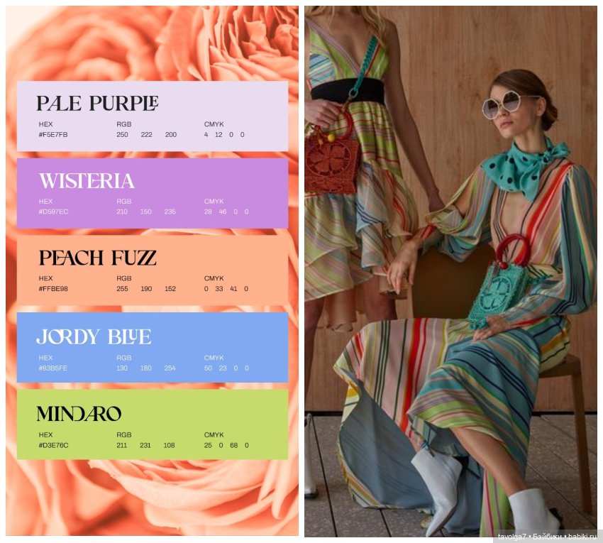 Модный цвет 2024 — Сочетание цветов: палитры для одежды и интерьера (фото 10)