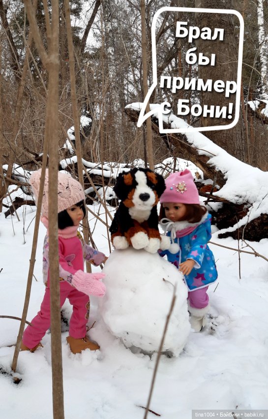 ИЗ ЖИЗНИ КУКОЛ Как они отдыхают. Зимняя прогулка 1ч