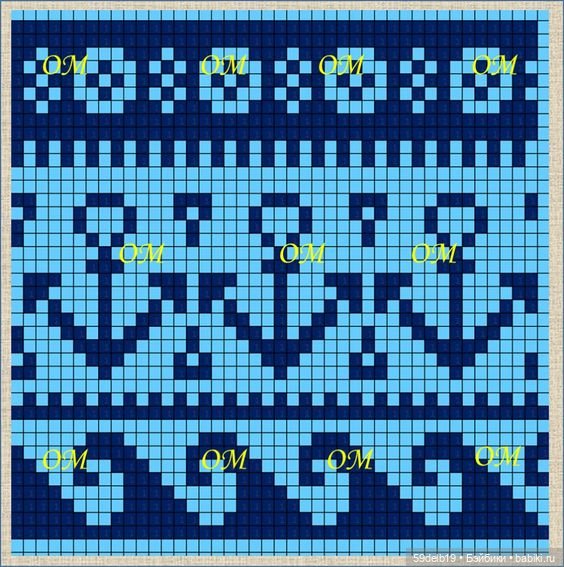 Подборка жаккардов на морскую тематику (фото 10)